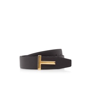 Pánské Pásky Tom Ford Grain Læder T Icon Hnědé Černé | 862049-BGY