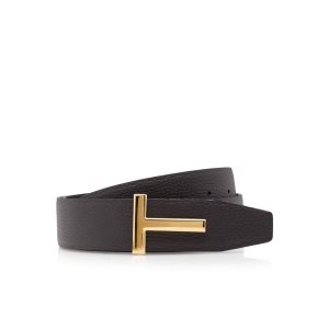 Pánské Pásky Tom Ford Soft Grain Læder T Icon Hnědé Černé | 512096-WMS