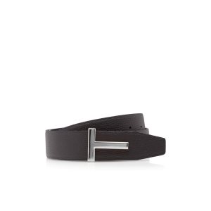 Pánské Pásky Tom Ford T Icon Reversible Læder Hnědé Černé | 502798-PAH