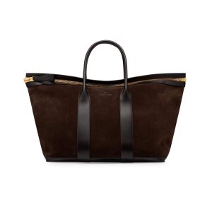Pánské Příruční Zavazadlo Tom Ford Semišové Buckley East West Tote Ebony | 019526-KTM