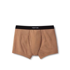 Pánské Slipy Tom Ford Bavlněné Boxerské Béžový | 123795-UXJ