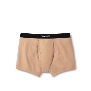 Pánské Slipy Tom Ford Bavlněné Boxerské Béžový | 389560-LEG