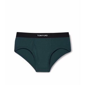 Pánské Slipy Tom Ford Bavlněné Boxerské Everglade | 425081-YVM