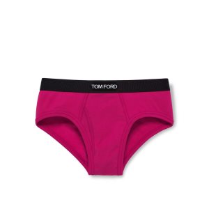 Pánské Slipy Tom Ford Bavlněné Boxerské Fuchsie | 789254-OGX