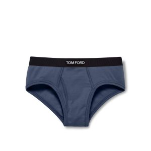 Pánské Slipy Tom Ford Bavlněné Boxerské Tmavě Blankyt | 072153-LYJ