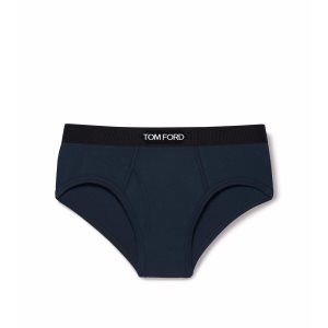 Pánské Slipy Tom Ford Bavlněné Boxerské Tmavě Blankyt | 136250-XIO