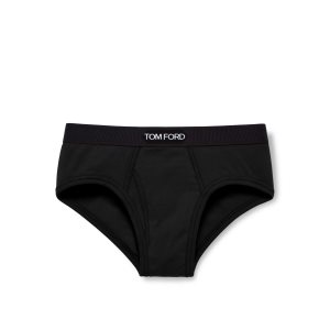 Pánské Slipy Tom Ford Bavlněné Boxerské Černé | 231745-SNU