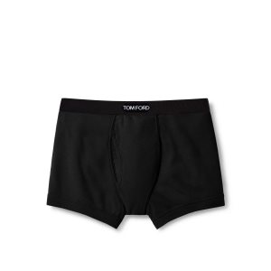 Pánské Slipy Tom Ford Bavlněné Boxerské Černé | 690527-IEB