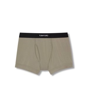 Pánské Slipy Tom Ford Bavlněné Boxerské Šedé | 976281-NHW