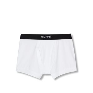 Pánské Slipy Tom Ford Bavlněné Modal Boxerské Bílé | 369278-ATG