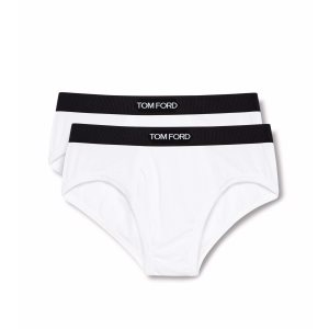 Pánské Slipy Tom Ford Bavlněné Modal Two Pack Boxerské Bílé | 397645-HKA