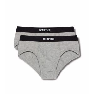 Pánské Slipy Tom Ford Bavlněné Modal Two Pack Boxerské Šedé | 584927-HPX