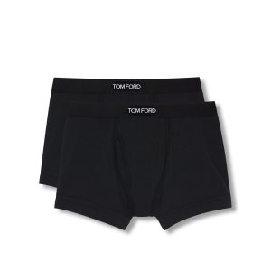 Pánské Slipy Tom Ford Bavlněné Modal Two Pack Boxerské Černé | 591862-WUN