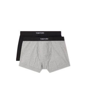 Pánské Slipy Tom Ford Bavlněné Two Pack Boxerské Černé Šedé | 852697-KPE