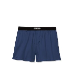 Pánské Slipy Tom Ford Silk Boxerské Blankyt | 248316-AVJ