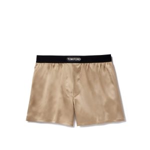 Pánské Slipy Tom Ford Silk Boxerské Béžový | 148532-HFL