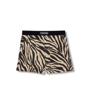 Pánské Slipy Tom Ford Silk Boxerské Hnědé | 029865-WSB