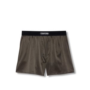 Pánské Slipy Tom Ford Silk Boxerské Hnědé Olivy Zelené | 368547-UFE