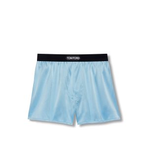 Pánské Slipy Tom Ford Silk Boxerské Světle Tyrkysové | 356490-ZBO