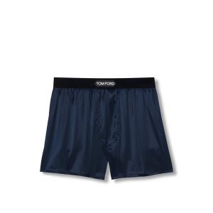 Pánské Slipy Tom Ford Silk Boxerské Tmavě | 328549-EIW
