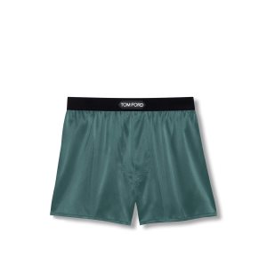 Pánské Slipy Tom Ford Silk Boxerské Tyrkysové | 981204-PWA