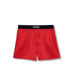 Pánské Slipy Tom Ford Silk Boxerské Červené | 087193-QOV