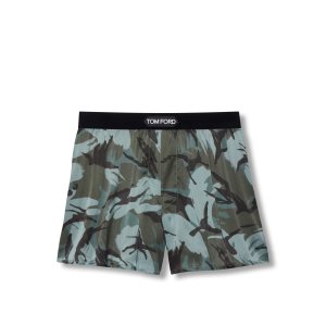 Pánské Slipy Tom Ford True Camo Silk Boxerské Aquarelli | 895702-BUW