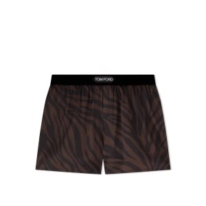 Pánské Slipy Tom Ford Zebra Silk Boxerské Béžový | 850749-TNA