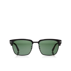 Pánské Sluneční Brýle Tom Ford River Vintage Square Černé | 463185-LKV