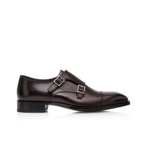 Pánské Společenské Boty Tom Ford Burnished Læder Elkan Monk Páskové Bruno | 478059-SGH