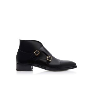 Pánské Společenské Boty Tom Ford Elkan Double Monk Páskové Boot Černé | 749253-NOQ