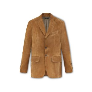 Pánské Svrchní Oblečení Tom Ford Cashmere Semišové Sartorial Blazer Hnědé | 740165-NQS