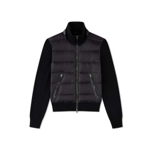 Pánské Svrchní Oblečení Tom Ford Nylon Down Front Blouson Černé | 290357-RHF