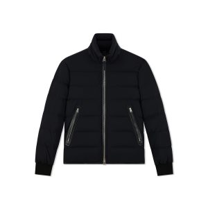 Pánské Svrchní Oblečení Tom Ford Nylon Down Funnel Blouson Černé | 397804-HKD