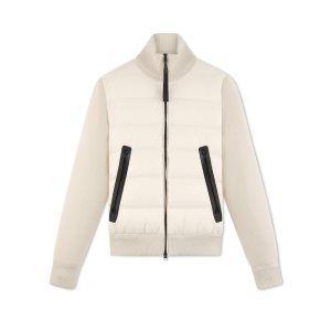 Pánské Svrchní Oblečení Tom Ford Nylon Down Merino Zip Blouson Oranžové Béžový | 429716-QJS