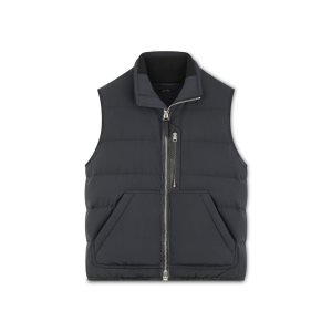Pánské Svrchní Oblečení Tom Ford Nylon Horizontal Down Gilet Tmavě Blankyt | 290718-QZV