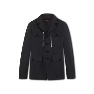 Pánské Svrchní Oblečení Tom Ford Technical Platene Military Jacket Černé | 384062-SOP