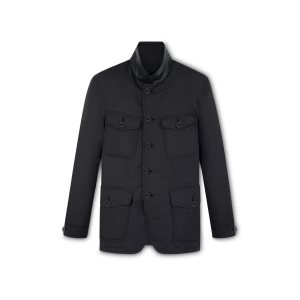 Pánské Svrchní Oblečení Tom Ford Techno Four Pocket Military Jacket Černé | 580216-CXH