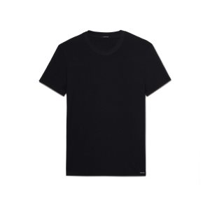 Pánské Tričko Tom Ford Bavlněné Modal Crewneck Černé | 460798-JSR