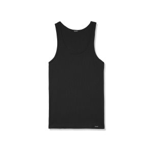 Pánské Tričko Tom Ford Bavlněné Modal Rib Tank Černé | 508376-JEA