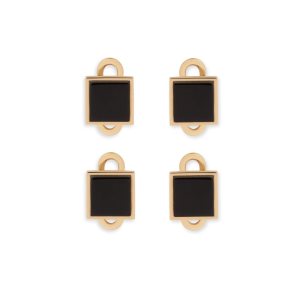 Pánské Šperky Tom Ford Gold And Onyx Square Studs Zlaté Černé | 069358-RXP