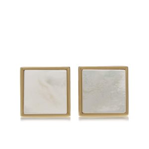 Pánské Šperky Tom Ford Gold And Pearl Square Cufflinks Zlaté | 351076-SAI