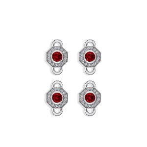 Pánské Šperky Tom Ford Octagon Diamond Studs Diamond + Ruby | 321698-OKV