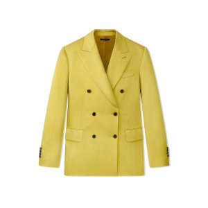 Dámské Bundy Tom Ford Fluid Double-faced Satin Charteuse Citrine | 189250-RSB