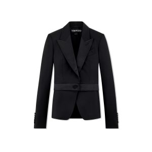 Dámské Bundy Tom Ford Gran De Poudre Tuxedo Černé | 734185-FZP