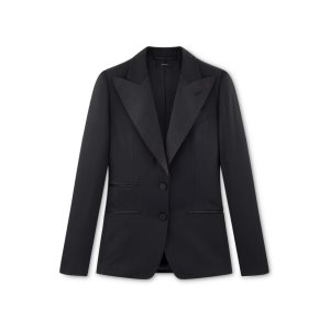 Dámské Bundy Tom Ford Gran De Poudre Tuxedo Černé | 780549-OFY