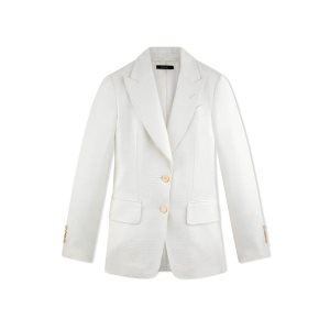 Dámské Bundy Tom Ford Hopsack Tailoring Chalk | 150837-ULI