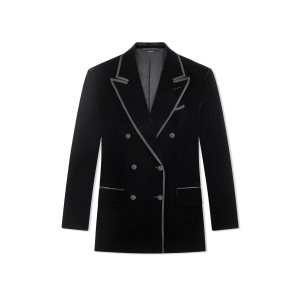 Dámské Bundy Tom Ford Viscose Velvet Evening Černé | 514289-AQZ