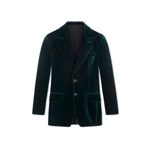 Dámské Bundy Tom Ford Viscose Velvet Zelene | 173546-PKM
