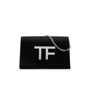 Dámské Clutch Taška Tom Ford Crystal Embellished Satin Tf Disco Černé | 824075-IVM